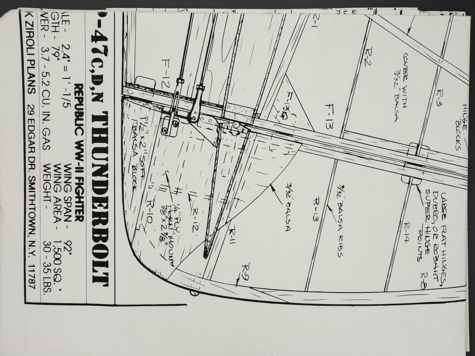Nick Zirolli Plans for P47 Thunderbolt Nick Zirolli Plans for P47 Thunderbolt